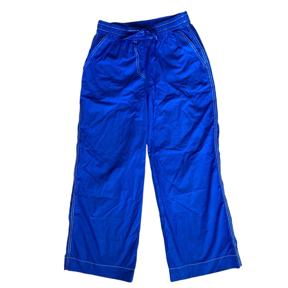 P.A.R.O.S.H. Wide Leg Cotton Pants Blue Size S